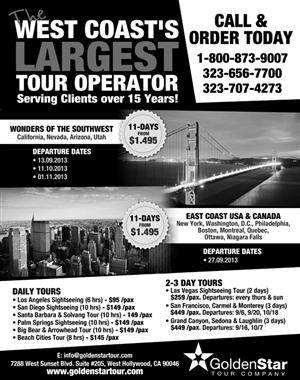 Sightseeing Tour Company Needs Grayscale Flyer Showcasing Products