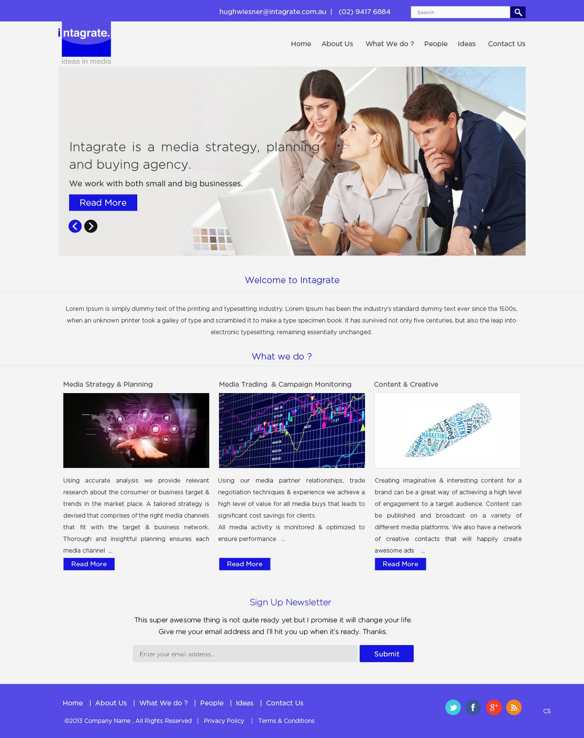 Web Design by pb for Intagrate | Design #2300553