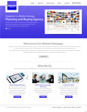 Web Design by pb for Intagrate | Design: #2300556