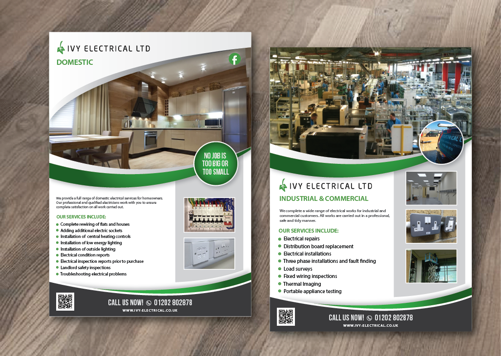 Diseño de Flyer por alex989 para Ivy Electrical | Diseño #11176922