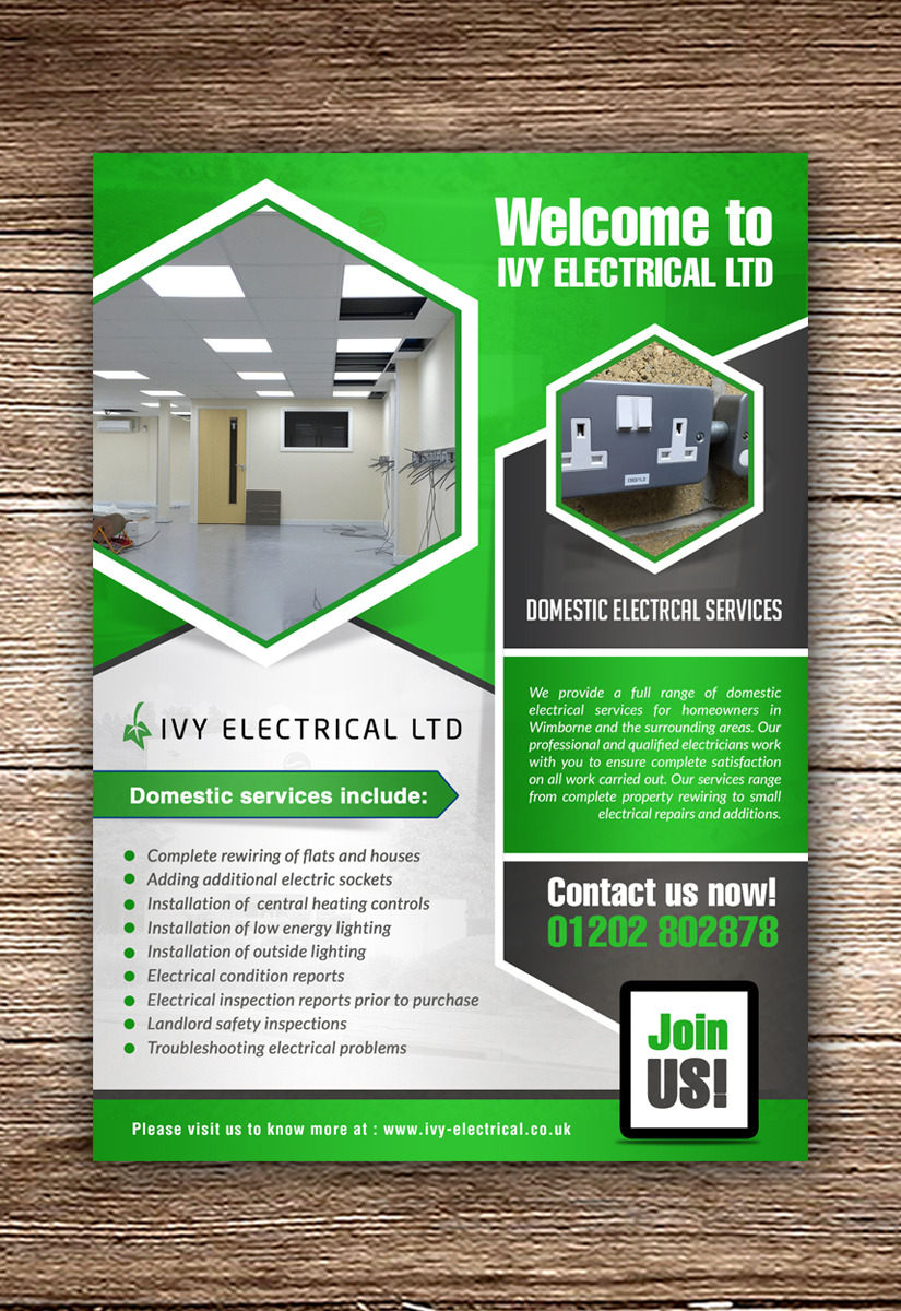 Diseño de Flyer por debdesign para Ivy Electrical | Diseño #11169679
