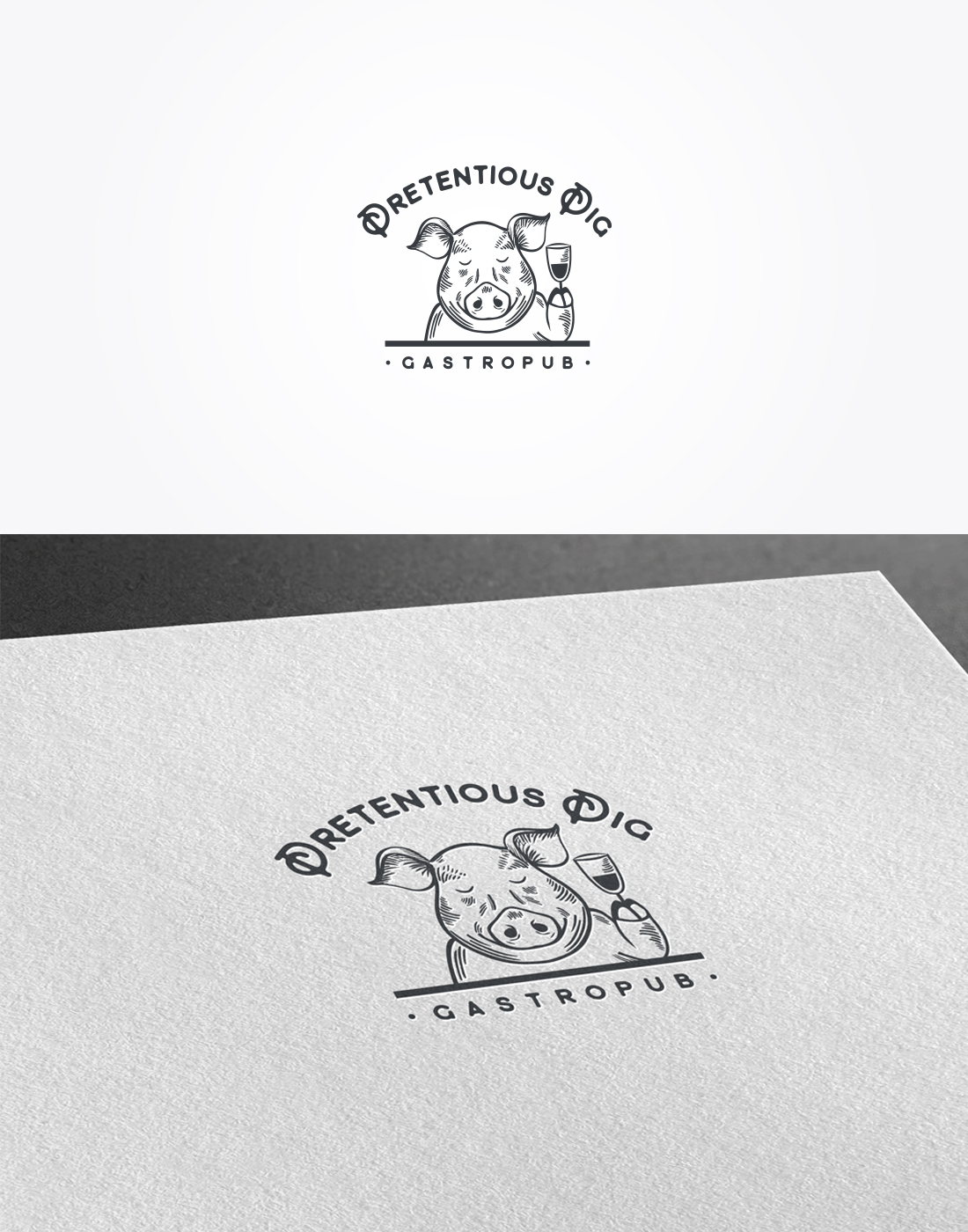 Logo Design by Daniel Delato for The Pretentious Pig Gastropub | Design #11201996