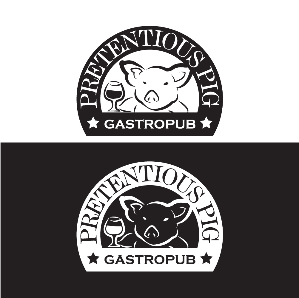 Logo-Design von J S L M für The Pretentious Pig Gastropub | Design #11167017