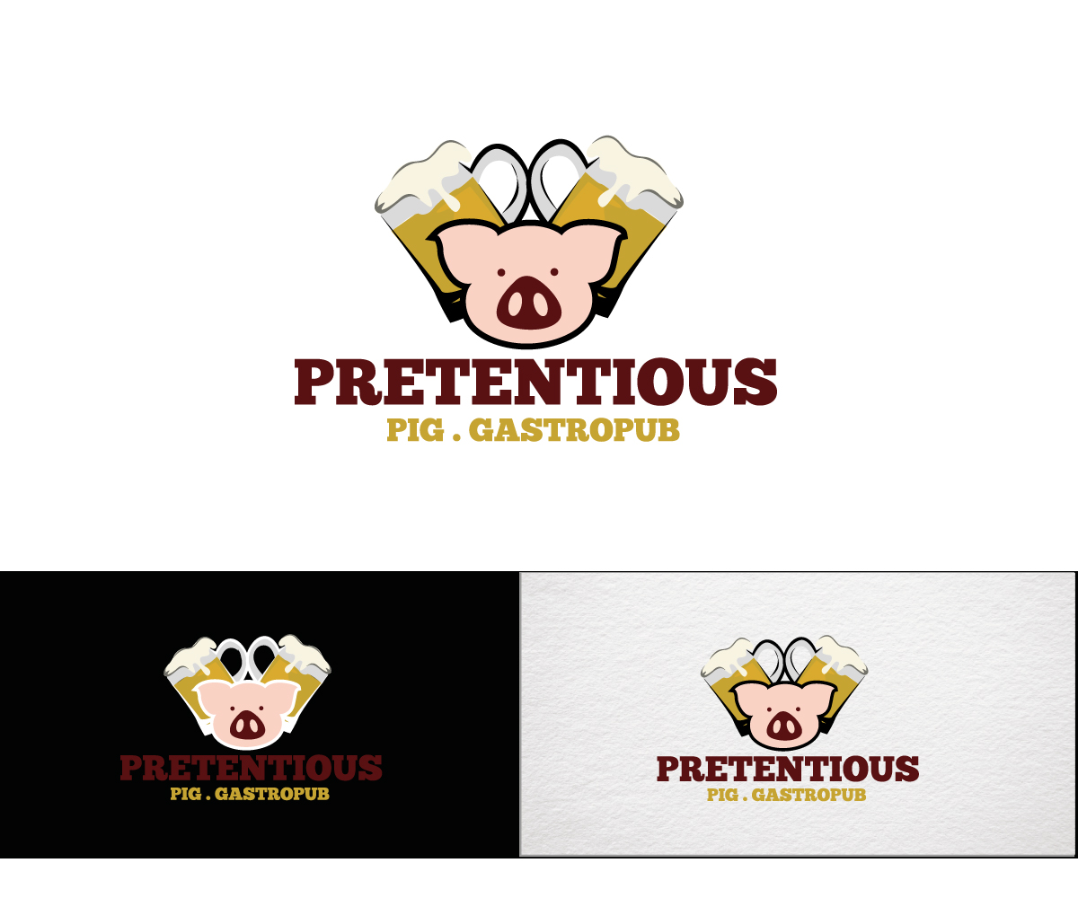 Logo Design by e-graphics for The Pretentious Pig Gastropub | Design #11176809