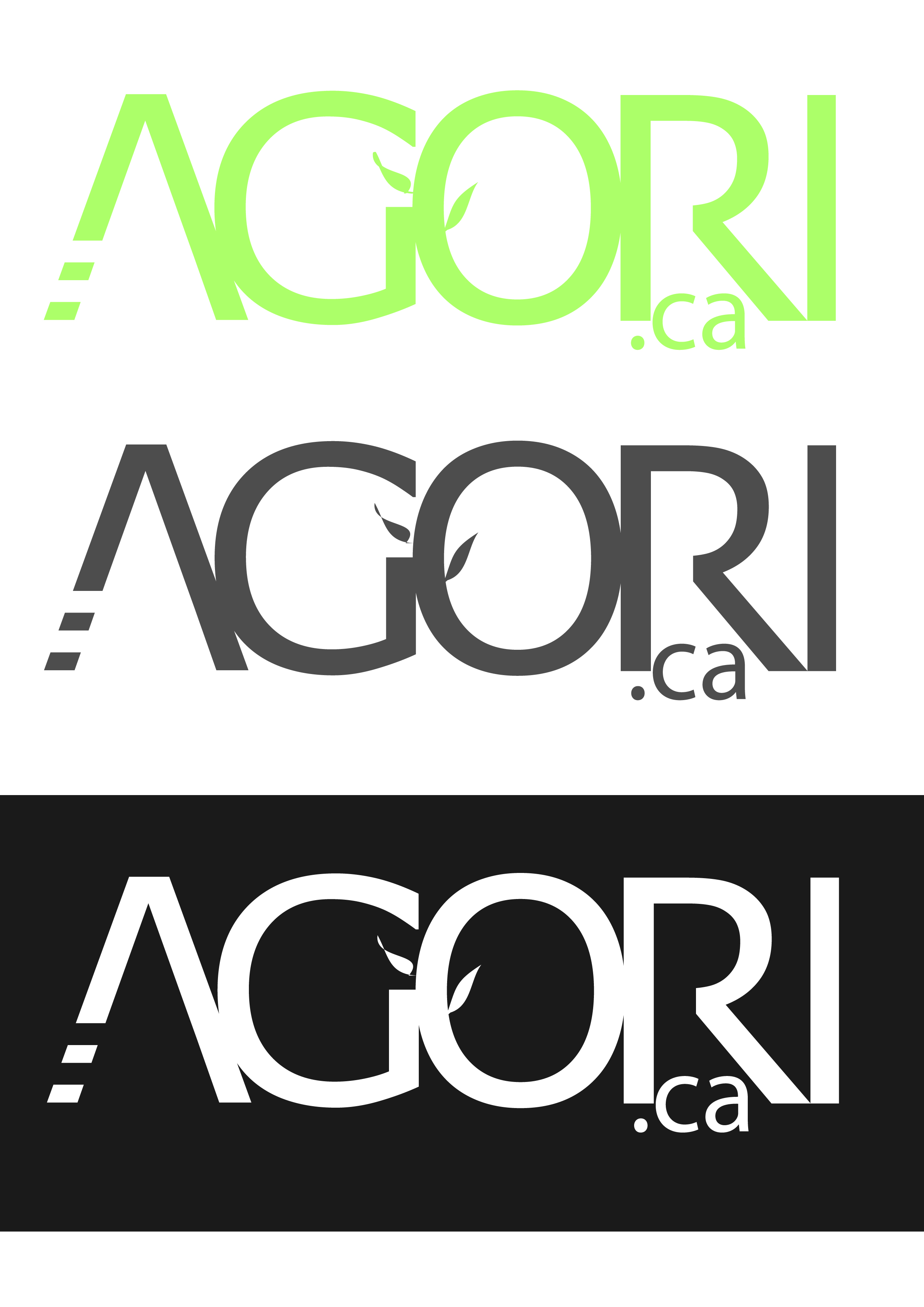 Logo Design by Electric Sparrow for Agori.ca | Design #24012