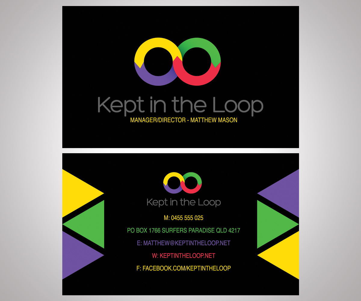Business Card Design by ryangrice2013 for Kept in the Loop | Design #2306961