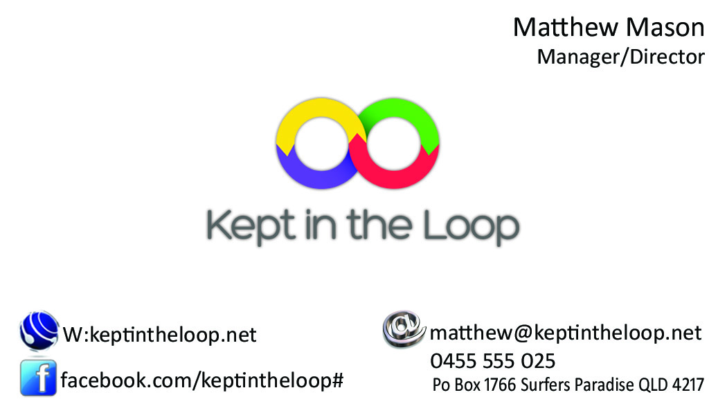 Business Card Design by Noman Bhopali for Kept in the Loop | Design #2315706