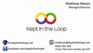 Business Card Design by Noman Bhopali for Kept in the Loop | Design #2315706
