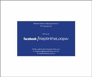 Business Card Design by C R E O for Kept in the Loop | Design #2323251
