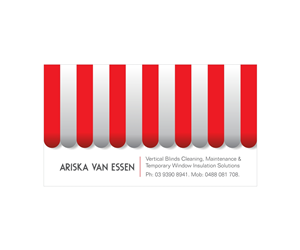 Diseño de Tarjeta de Presentación por Purple Studio para Ariska Van Essen. Vertical Blind Cleaning, Repairs and Temporary Insulation Solutions for Windows. | Diseño: #2294214