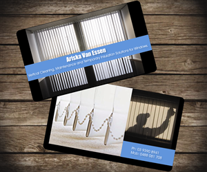 Diseño de Tarjeta de Presentación por Aaaron para Ariska Van Essen. Vertical Blind Cleaning, Repairs and Temporary Insulation Solutions for Windows. | Diseño: #2297929