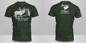 Big Antlers Cant Hide T-shirt design for TAW Outdoors | Diseño de Camiseta por Kero