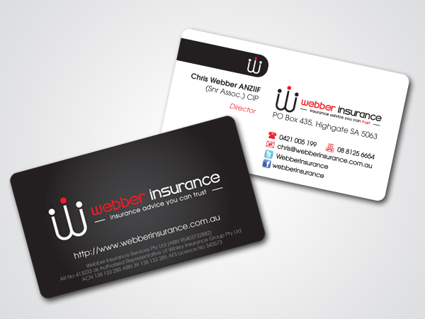 Business Card Design by C Corner for Webber Insurance Services | Design #477907