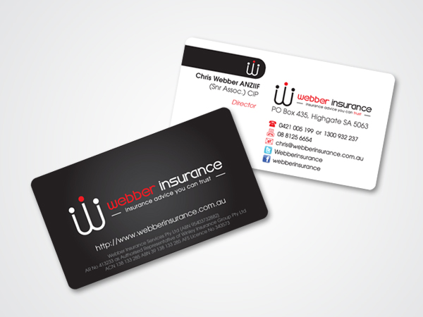 Business Card Design by C Corner for Webber Insurance Services | Design #494159