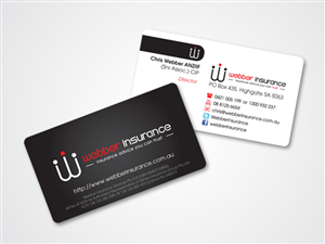 Business Card Design by C Corner for Webber Insurance Services | Design: #494159
