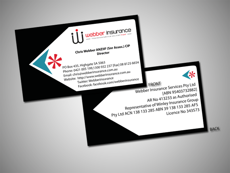 Business Card Design by Plawan Designs for Webber Insurance Services | Design #488259