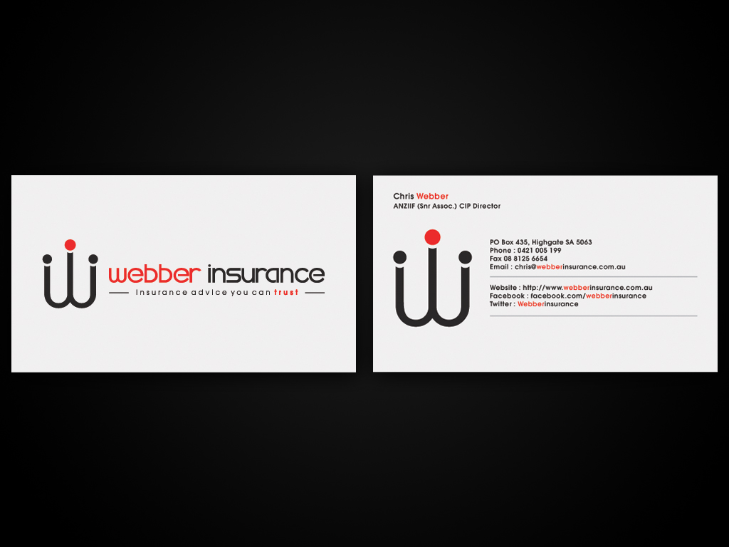 Business Card Design by Omee for Webber Insurance Services | Design #474765
