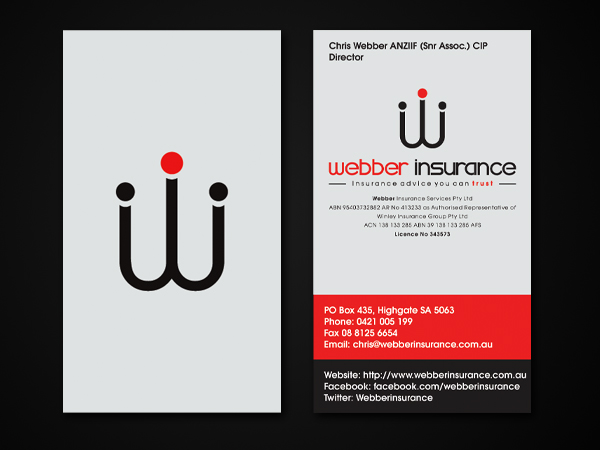 Business Card Design by Omee for Webber Insurance Services | Design #475663