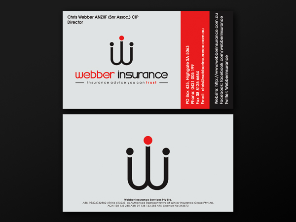 Business Card Design by Omee for Webber Insurance Services | Design #475697