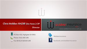 Business Card Design by sagar for Webber Insurance Services | Design: #482798