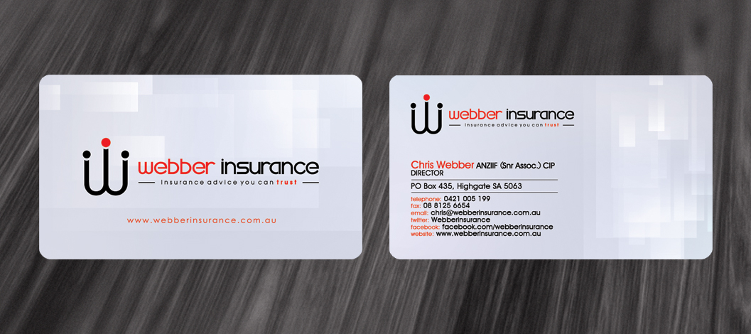 Business Card Design by diRtY.EMM for Webber Insurance Services | Design #474794