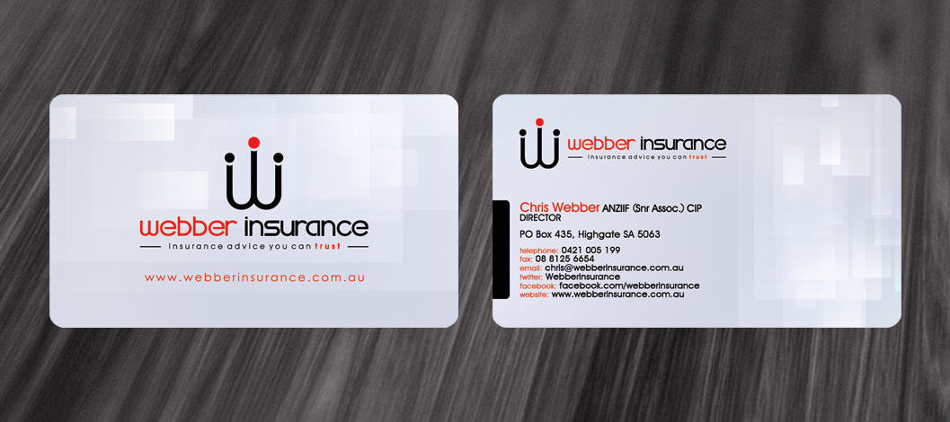 Visitenkarten-Design von diRtY.EMM für Webber Insurance Services | Design #474796