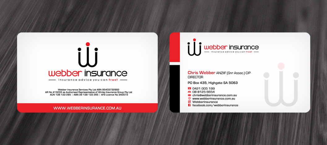 Business Card Design by diRtY.EMM for Webber Insurance Services | Design #475643