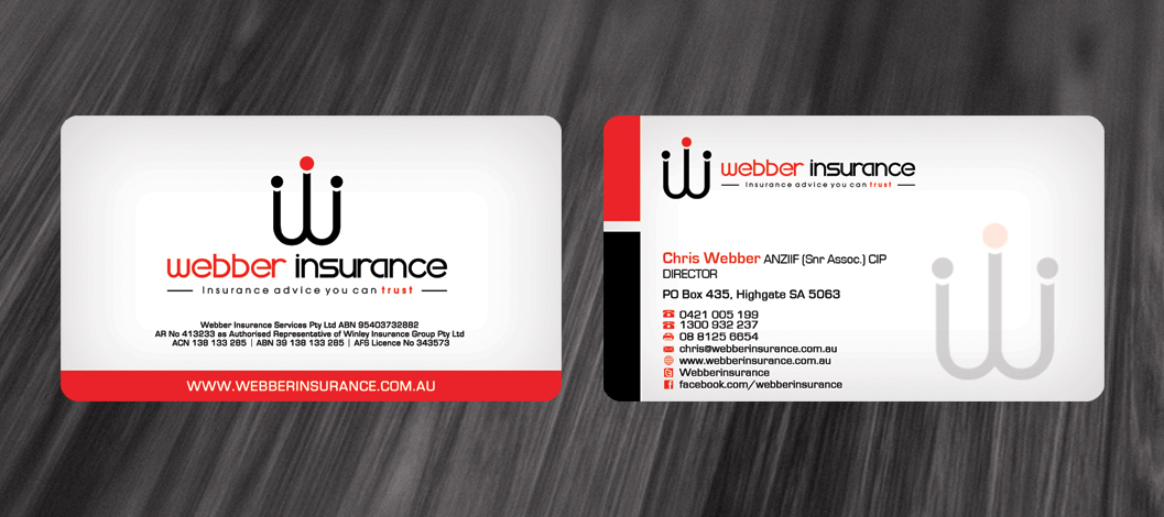 Business Card Design by diRtY.EMM for Webber Insurance Services | Design #484174