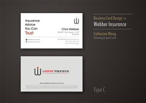Business Card Design by Catherine Wong for Webber Insurance Services | Design: #480624