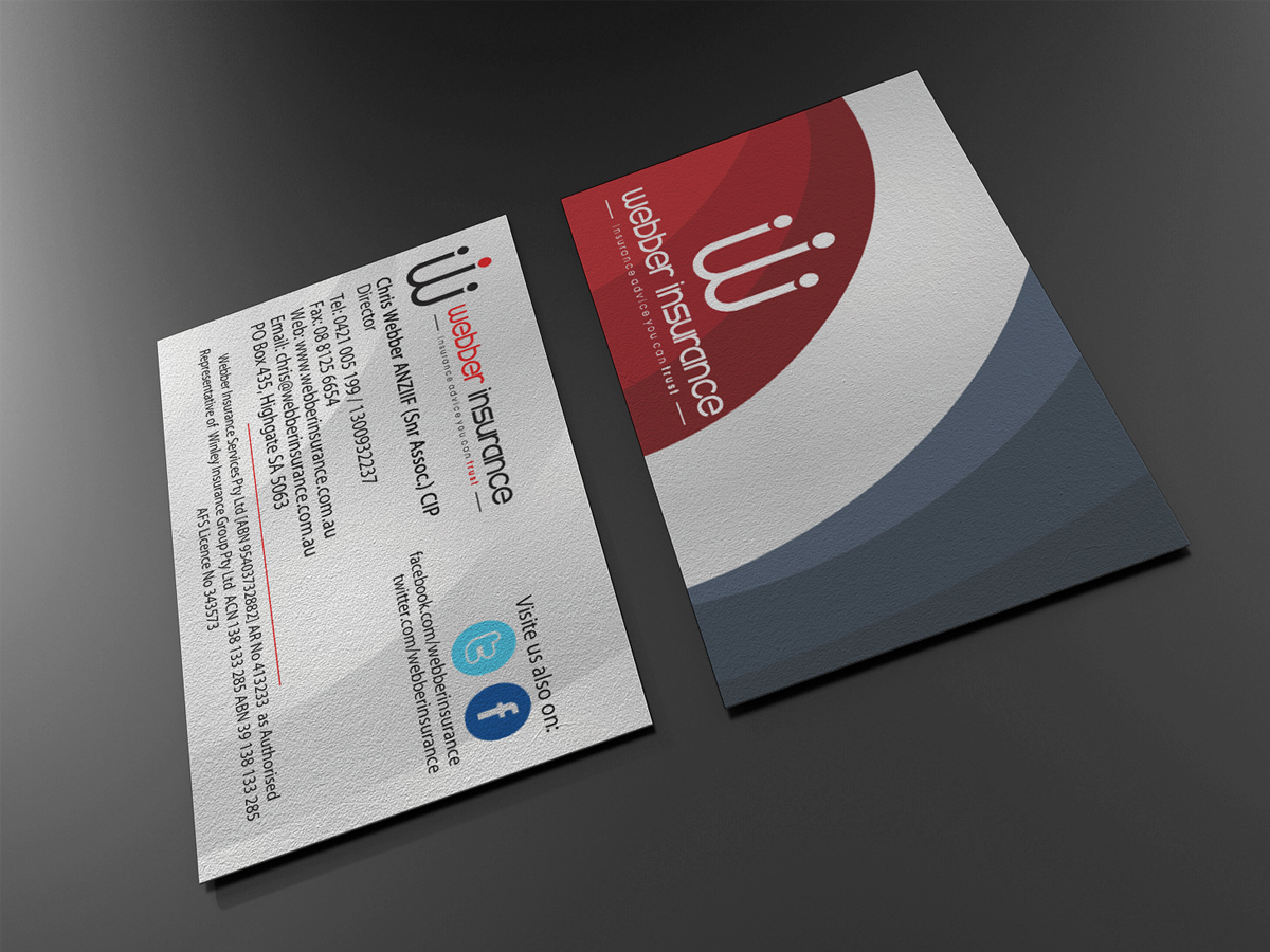 Business Card Design by Marvel Medias for Webber Insurance Services | Design #498260