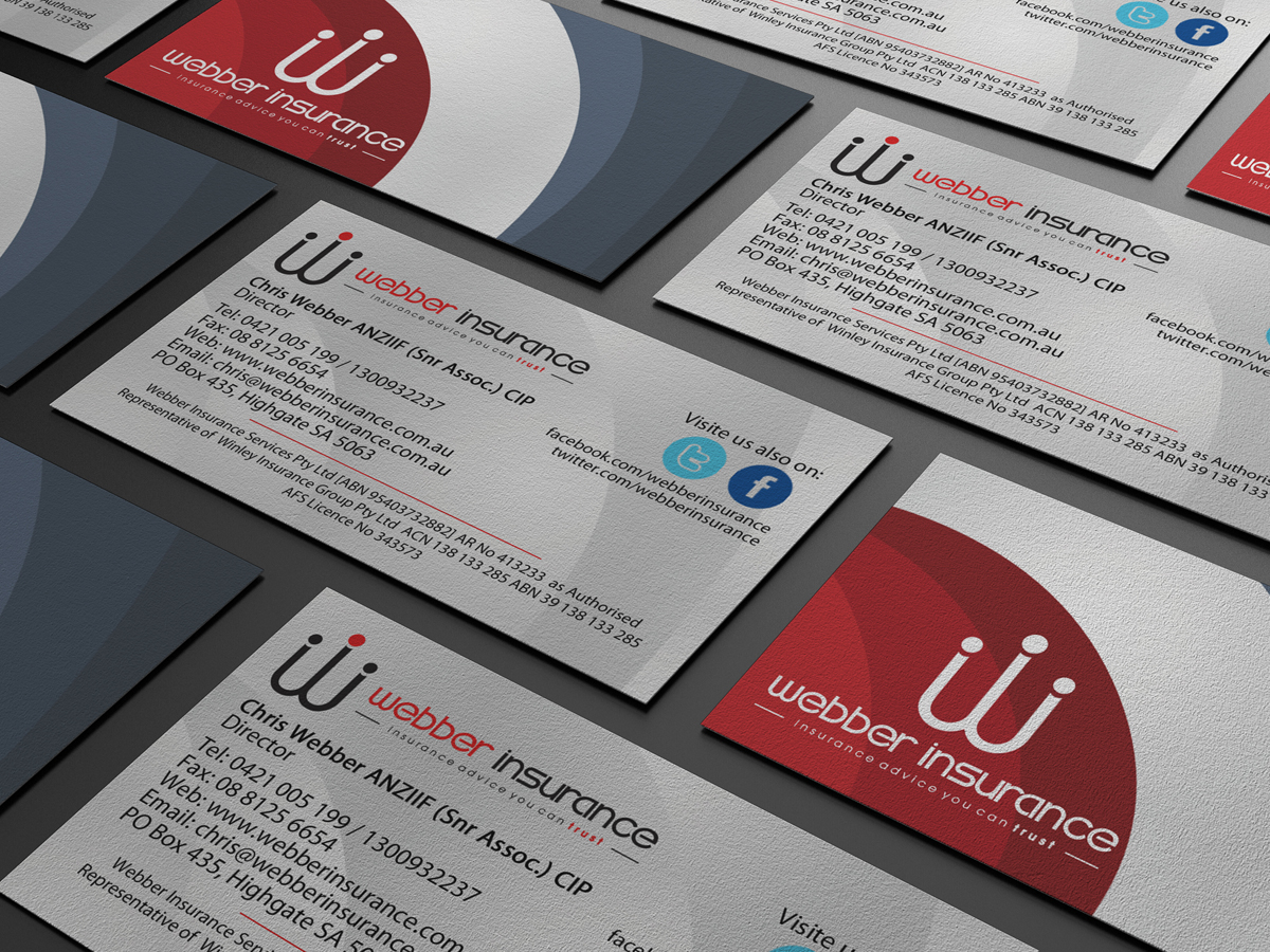 Business Card Design by Marvel Medias for Webber Insurance Services | Design #498263