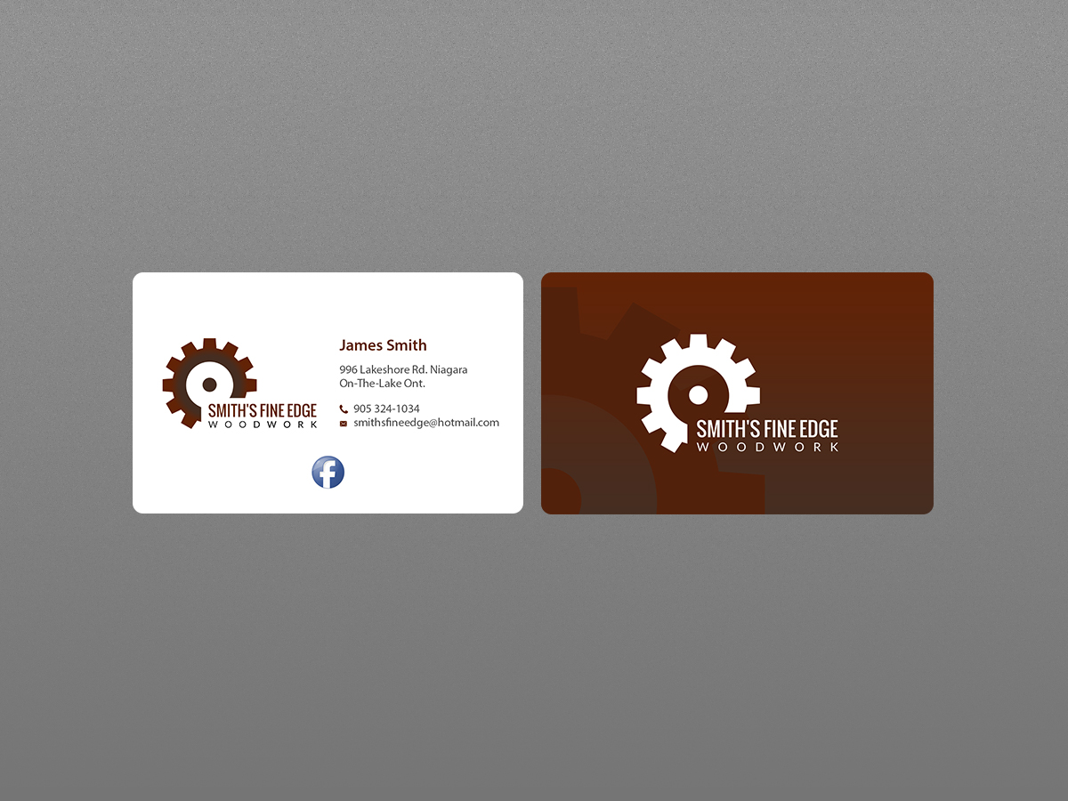 Business Card Design by Creations Box 2015 for Smith's Fine Edge Woodwork | Design #11216464