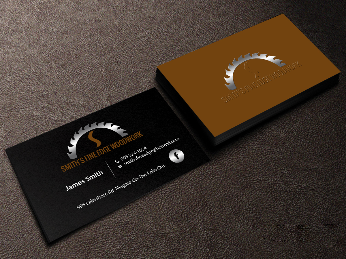 Business Card Design by Creations Box 2015 for Smith's Fine Edge Woodwork | Design #11216466