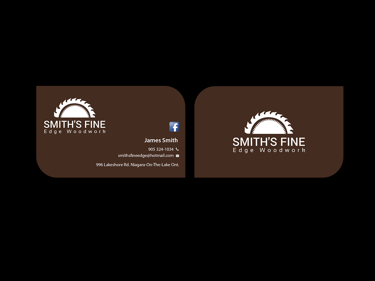 Design de Carte de Visite par Creations Box 2015 pour Smith's Fine Edge Woodwork | Design #11216507