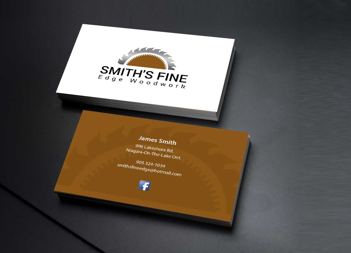 Business Card Design by Creations Box 2015 for Smith's Fine Edge Woodwork | Design #11216509