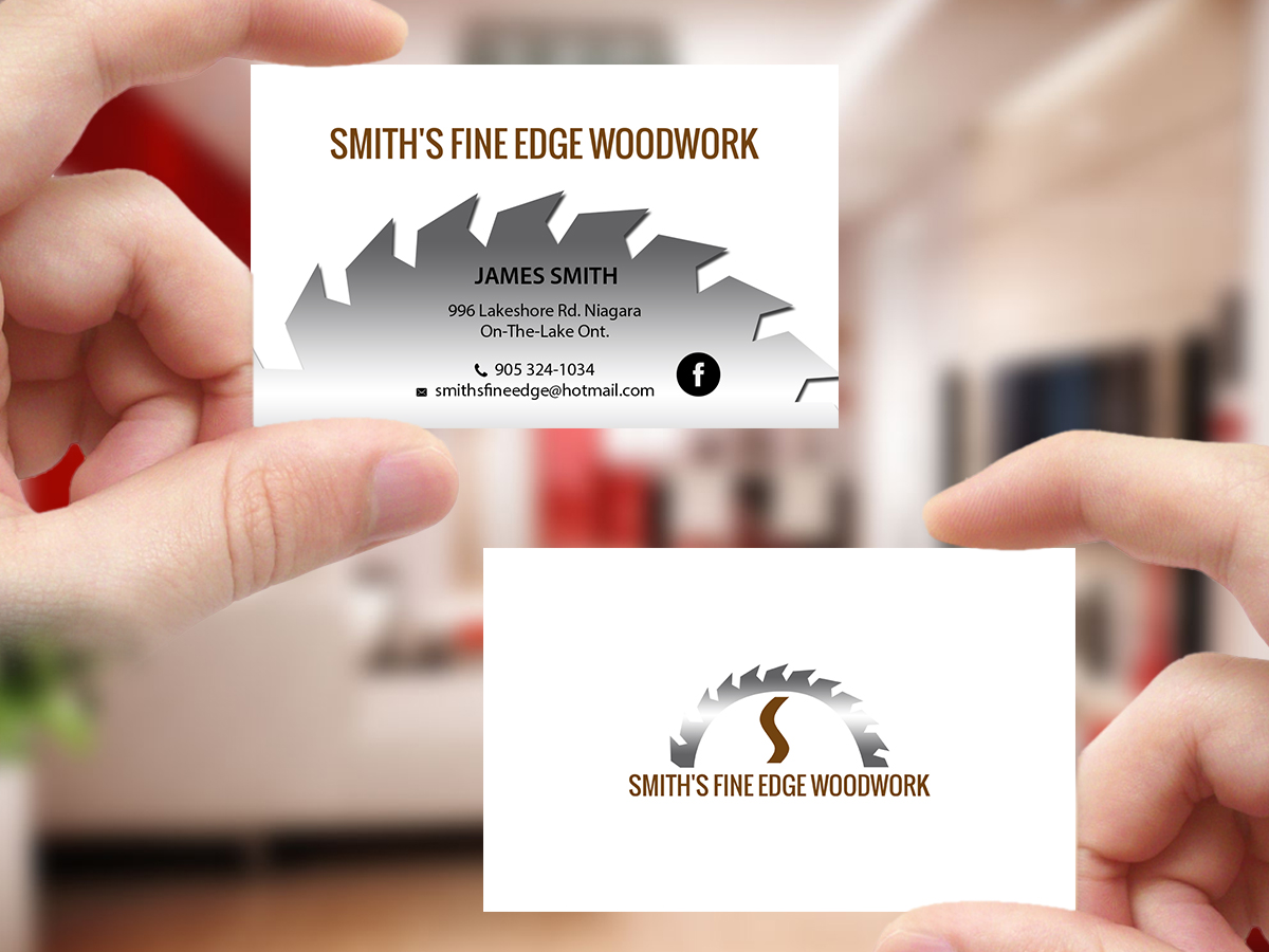Visitenkarten-Design von Creations Box 2015 für Smith's Fine Edge Woodwork | Design #11216565