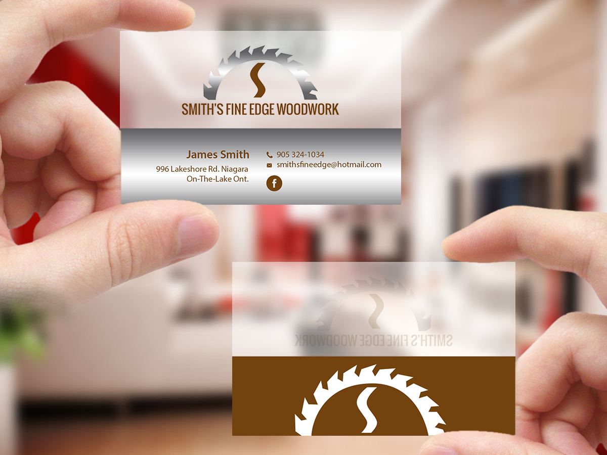 Business Card Design by Creations Box 2015 for Smith's Fine Edge Woodwork | Design #11216566