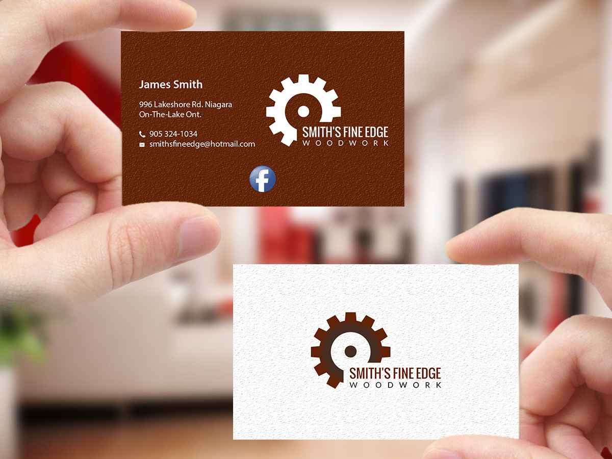 Visitenkarten-Design von Creations Box 2015 für Smith's Fine Edge Woodwork | Design #11216568