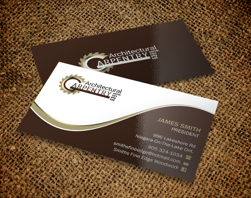 Business Card Design by Brand aid for Smith's Fine Edge Woodwork | Design #11197617
