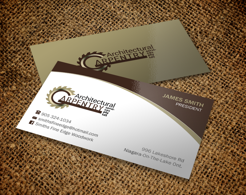 Business Card Design by Brand aid for Smith's Fine Edge Woodwork | Design #11197618