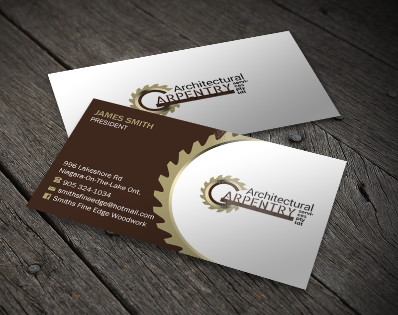 Business Card Design by Brand aid for Smith's Fine Edge Woodwork | Design #11197621