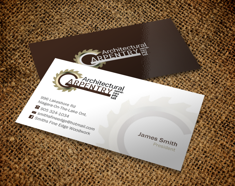 Business Card Design by Brand aid for Smith's Fine Edge Woodwork | Design #11197626
