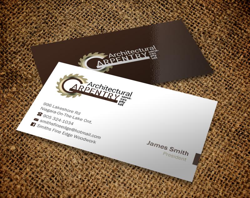 Business Card Design by Brand aid for Smith's Fine Edge Woodwork | Design #11197628