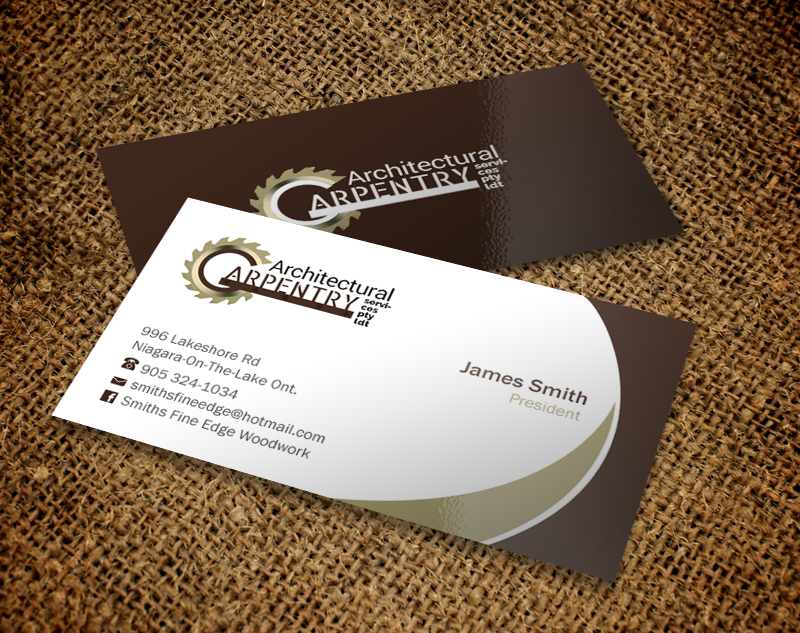 Business Card Design by Brand aid for Smith's Fine Edge Woodwork | Design #11197632