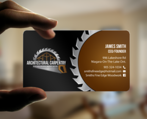 Business Card Design by chandrayaan.creative for Smith's Fine Edge Woodwork | Design: #11194361