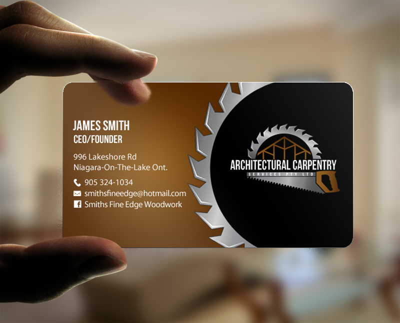 Business Card Design by chandrayaan.creative for Smith's Fine Edge Woodwork | Design #11194362