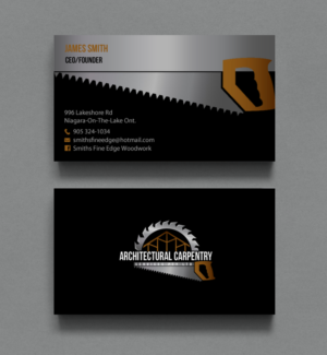 Business Card Design by chandrayaan.creative for Smith's Fine Edge Woodwork | Design: #11194363