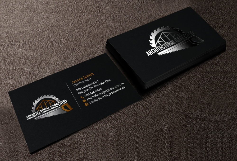 Diseño de Tarjeta de Presentación por chandrayaan.creative para Smith's Fine Edge Woodwork | Diseño #11194515