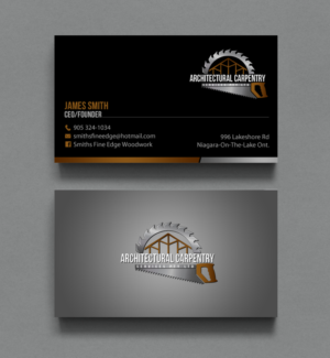 Business Card Design by chandrayaan.creative for Smith's Fine Edge Woodwork | Design: #11194519