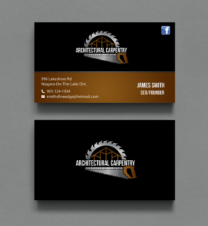 Business Card Design by chandrayaan.creative for Smith's Fine Edge Woodwork | Design: #11194521